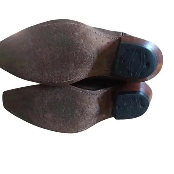 Boulet Snip-Toe Leather Floral Embroidered Western Boot - Picture 9 of 9